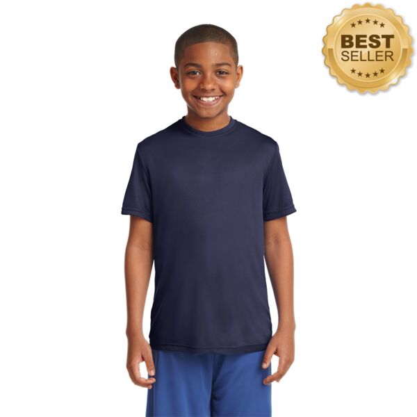 Youth Poly T-Shirt (White) Thumbnail